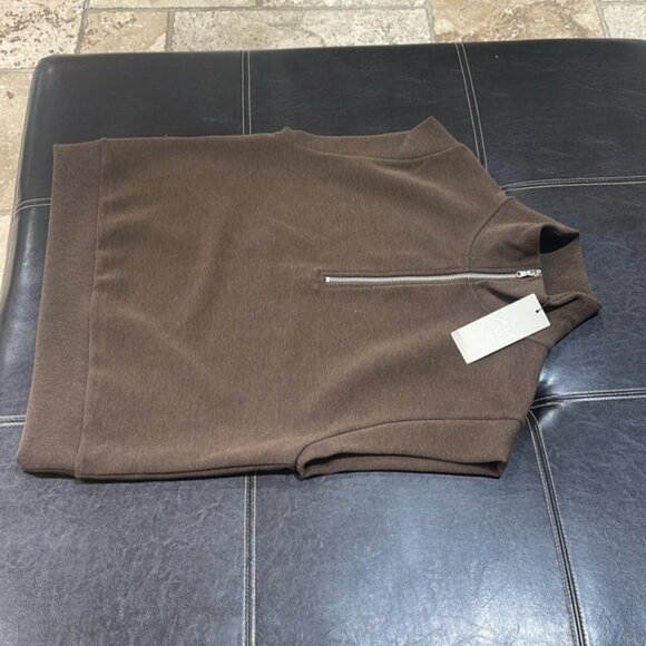 CALIA Women's Ottoman Sleeveless 1/4 Zip Shirt - Picture 6 of 12